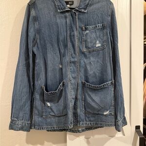 Kut from the Kloth Medium Wash Denim Jacket - Blue